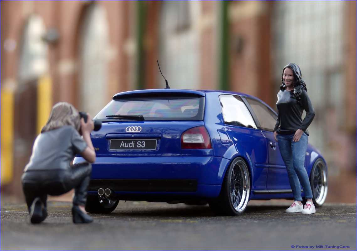 1:18 Audi S3 Typ 8L Facelift 2001-2003 NARGOBLAU + BBS LM = OVP
